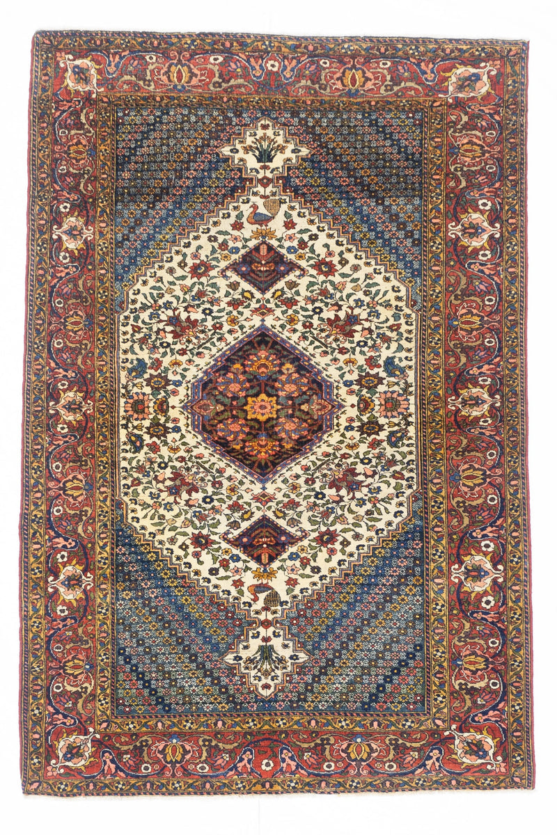 Antique  Bakhtiari Rug 4'6