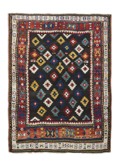 Antique Southern Caucasian Tribal Rug 4'6'' x 6'2''