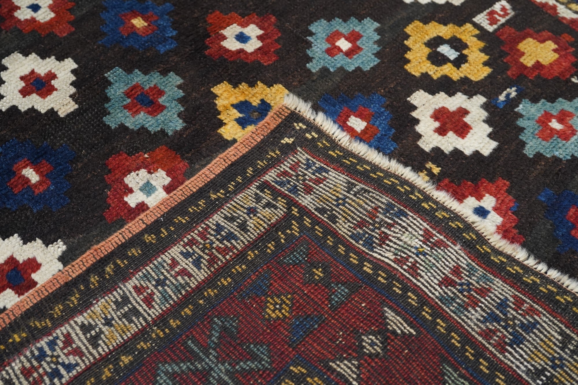 Antique Southern Caucasian Tribal Rug 4'6'' x 6'2''
