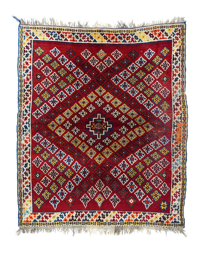 Fine Antique  Gashgai Wool Rug 4'6'' x 5'3''