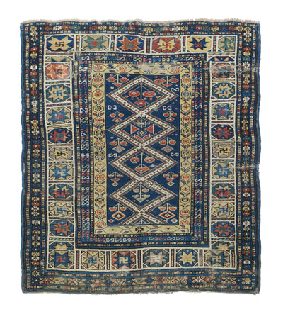 Antique Caucasian Shirvan Rug 3'3'' x 3'9''