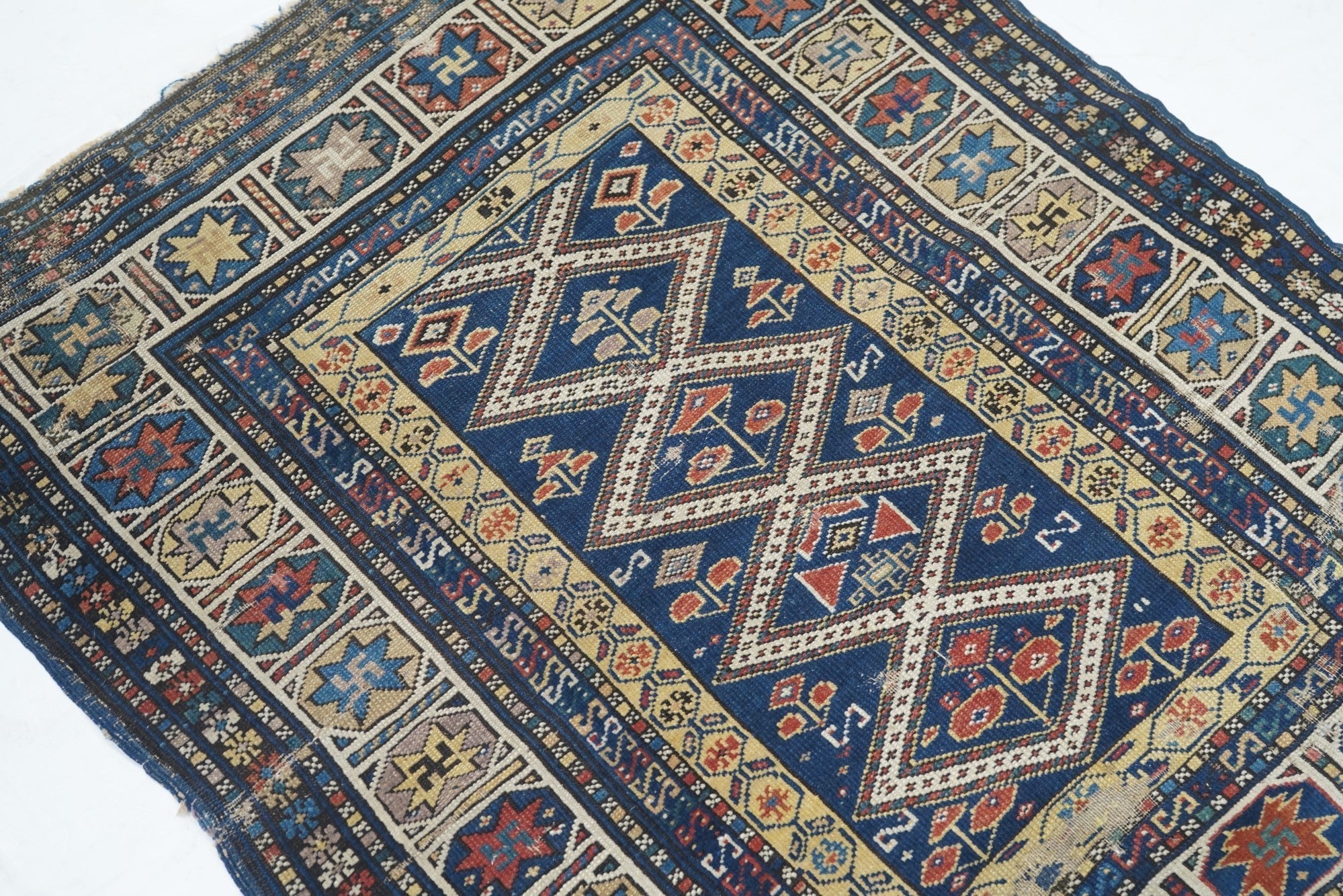 Antique Caucasian Shirvan Rug 3'3'' x 3'9''