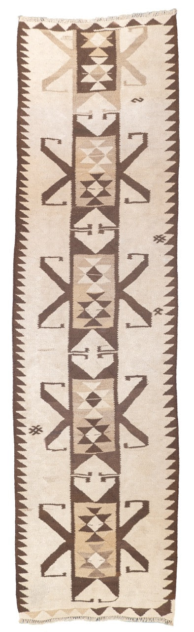 Vintage Turkish Long Rug 3'1" x 11' 2''