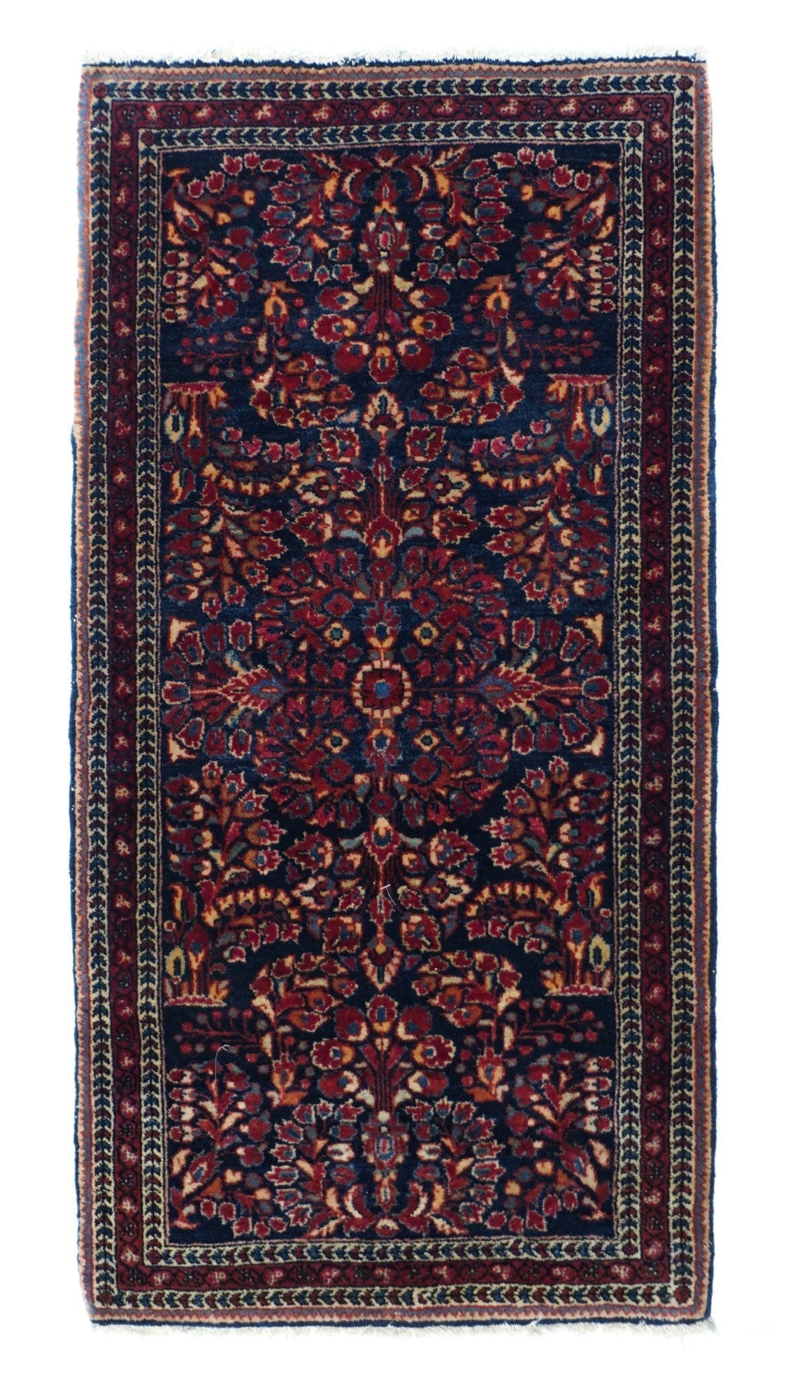 Antique Sarouk Rug 2' x 4'
