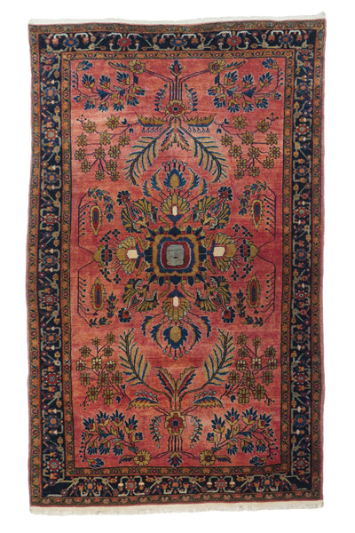 Fine Antique Mohajeran Sarouk Rug 4'3'' x 6'9''