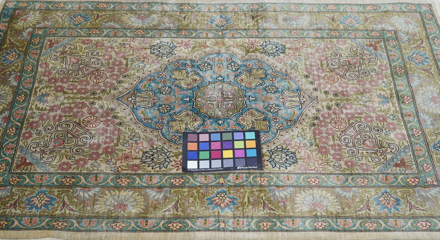 Extremely Fine Vintage Turkish Silk Hereke Rug 2'3'' x 3'3''