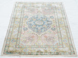 Extremely Fine Vintage Turkish Silk Hereke Rug 2'3'' x 3'3''