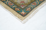 Extremely Fine Vintage Turkish Silk Hereke Rug 2'3'' x 3'3''