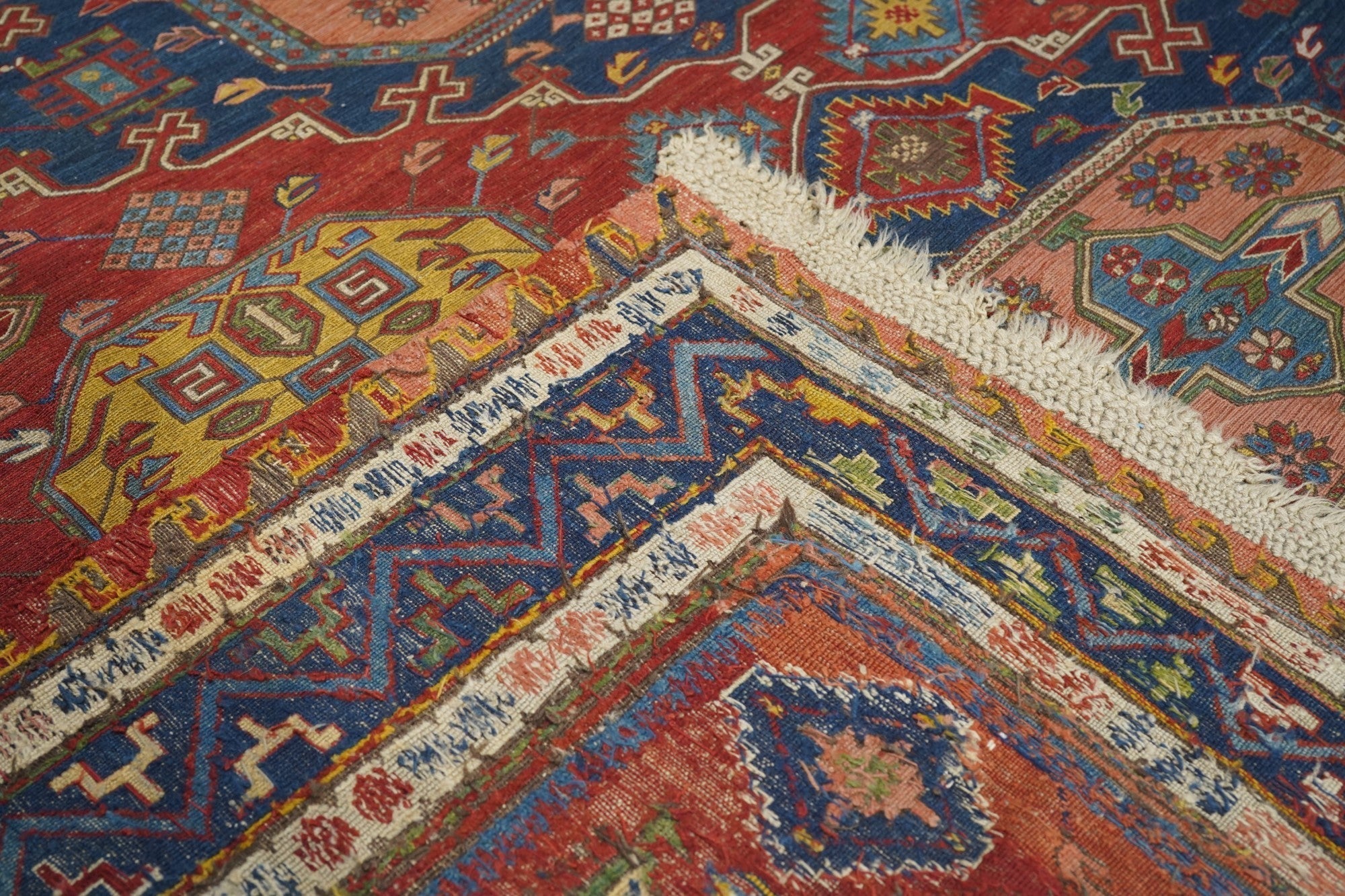Antique Caucasian Sumak Rug 7'9'' x 9'4''