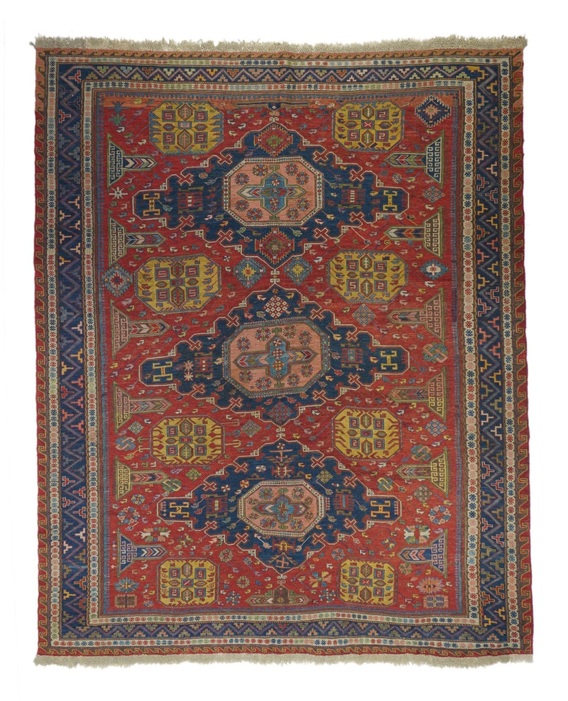 Antique Caucasian Sumak Rug 7'9'' x 9'4''