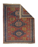 Antique Caucasian Sumak Rug 7'9'' x 9'4''