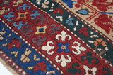 Antique Caucasian Kazak Rug 4'4'' x 7'7''