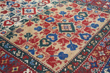 Antique Caucasian Kazak Rug 4'4'' x 7'7''