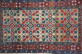 Antique Caucasian Kazak Rug 4'4'' x 7'7''