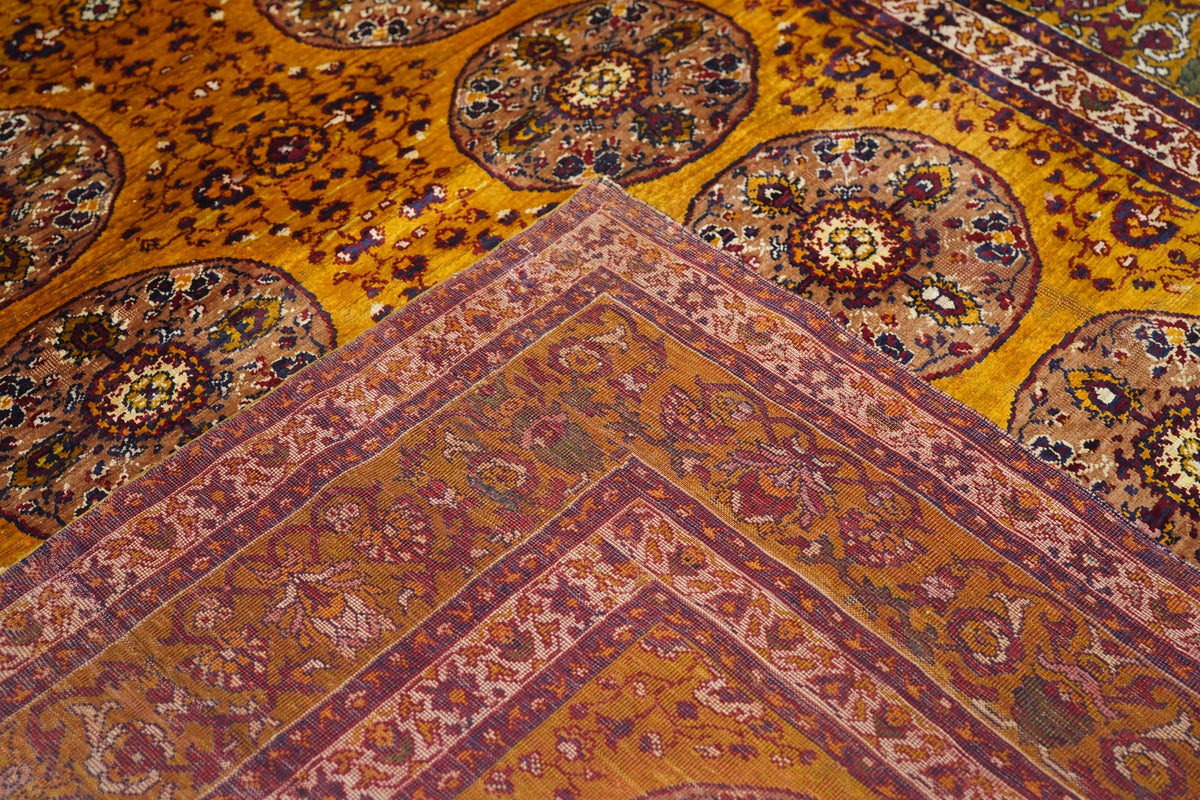 Antique Silk Turkish Rug 4'5'' x 6'3''