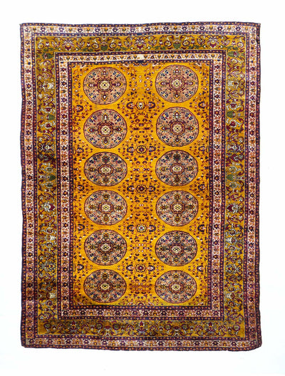 Antique Silk Turkish Rug 4'5'' x 6'3''