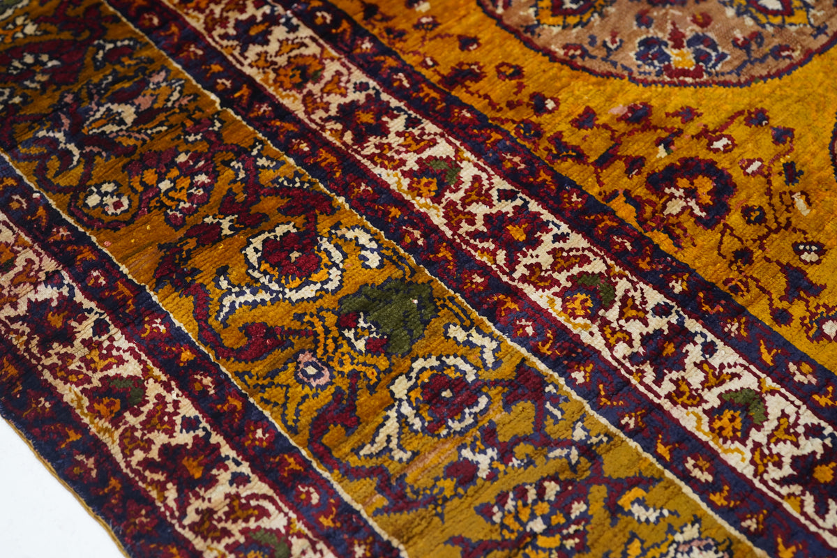 Antique Silk Turkish Rug 4'5'' x 6'3''
