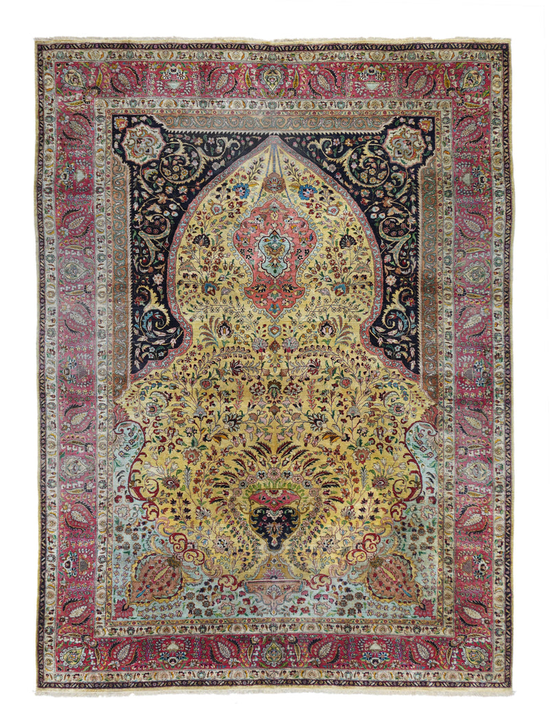 Extremely Fine Vintage Silk  Tabriz Rug 6'0