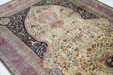 Extremely Fine Vintage Silk  Tabriz Rug 6'0" x 8'3''