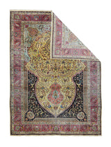 Extremely Fine Vintage Silk  Tabriz Rug 6'0" x 8'3''