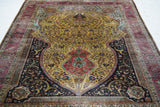 Extremely Fine Vintage Silk  Tabriz Rug 6'0" x 8'3''