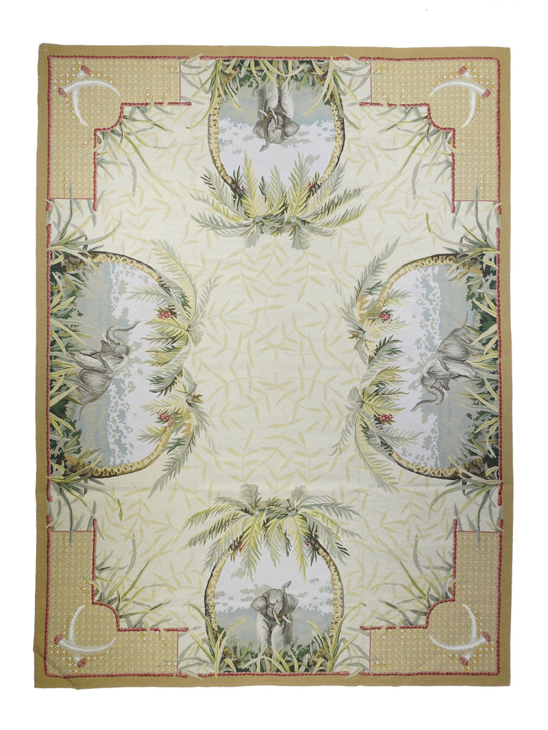 French Aubusson Design Rug 9' x 12'
