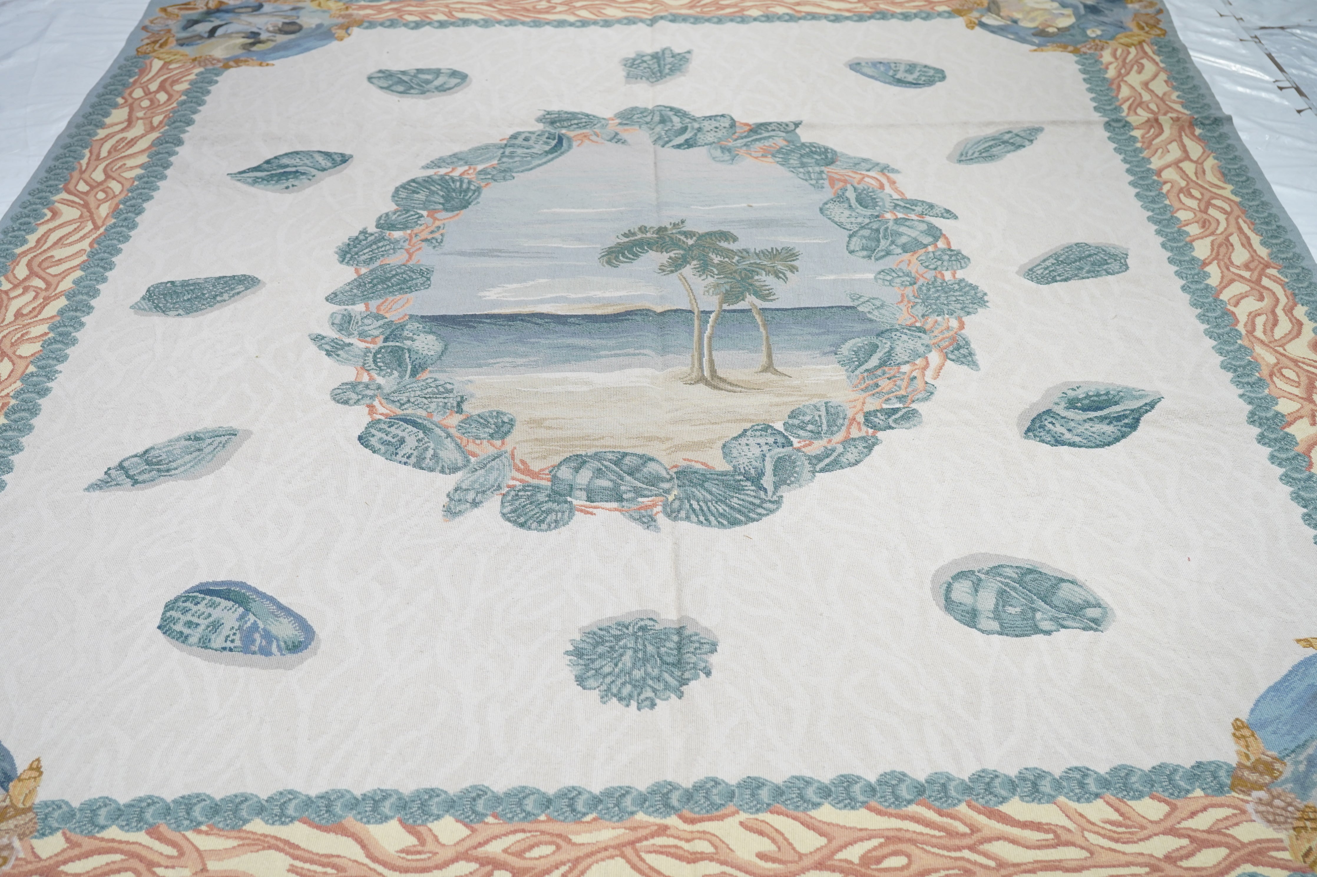 French Aubusson Design Rug 7'10'' x 9'11''