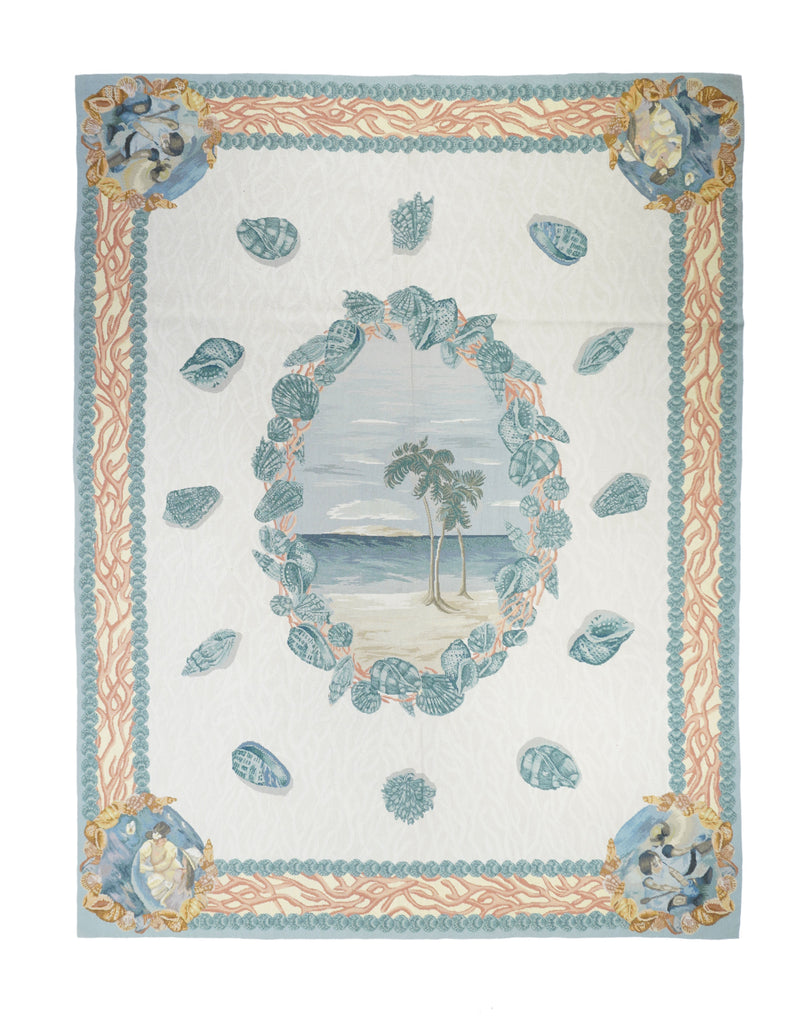 French Aubusson Design Rug 7'10'' x 9'11''