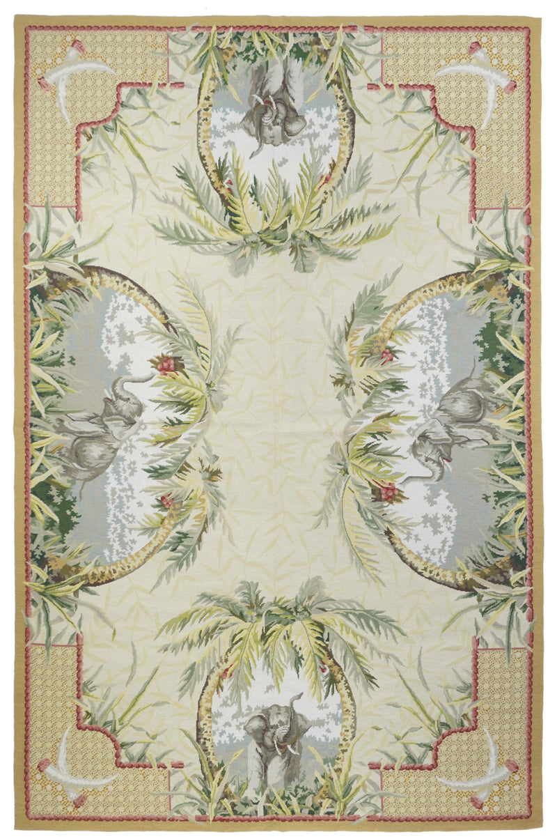 French Aubusson Design Rug 5'11'' x 9'1''