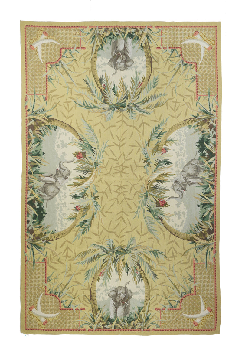 French Aubusson Design Rug 5'10'' x 9'1''