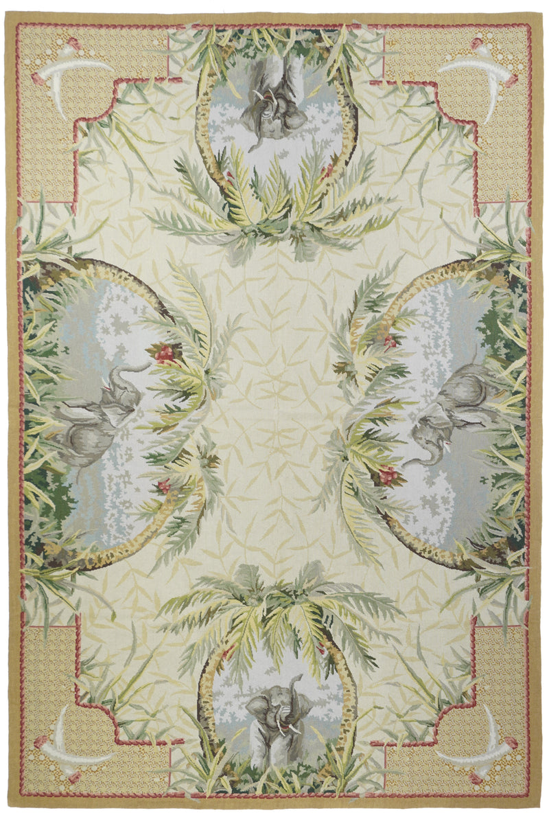French Aubusson Design Rug 5'11'' x 9'0