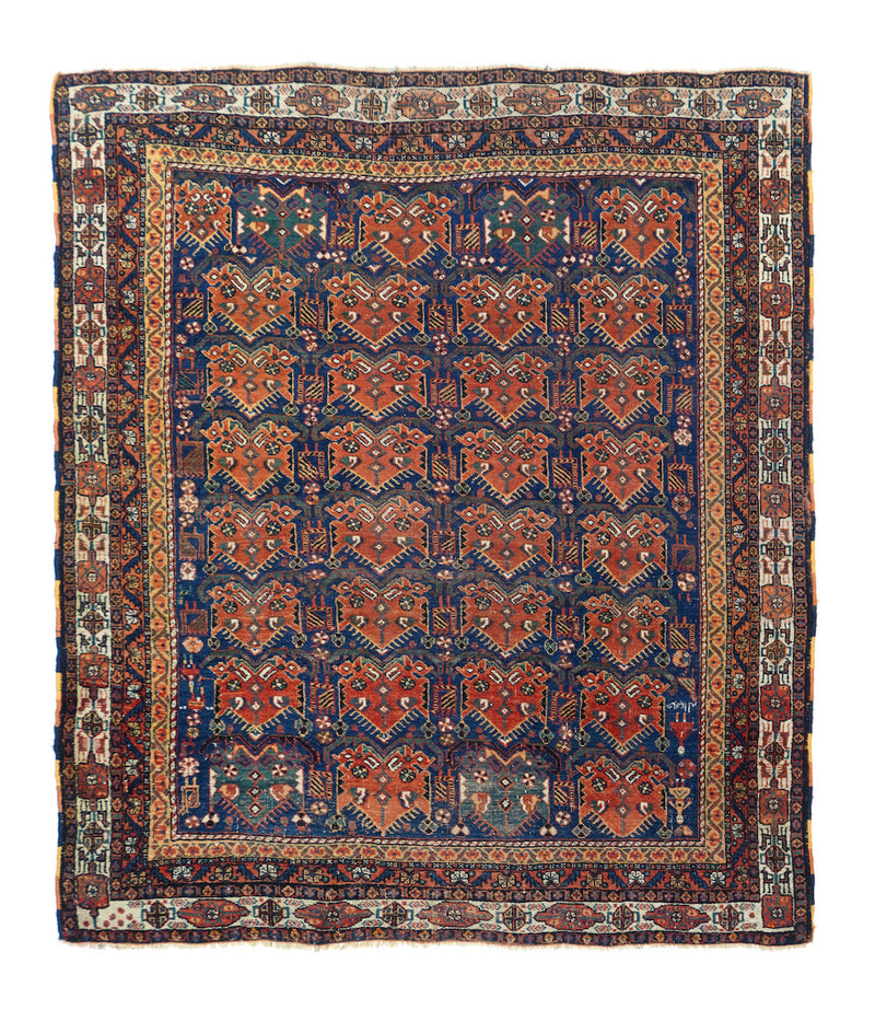 Antique Afshar Rug 4'2'' x 4'10''