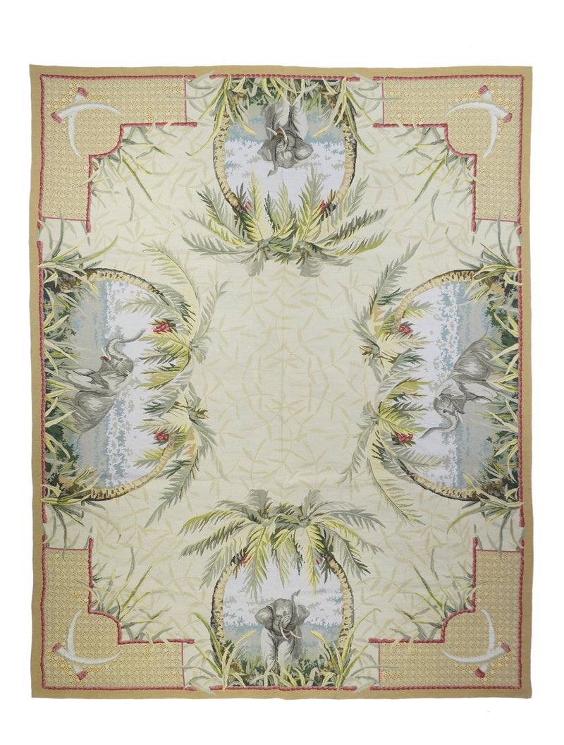 French Aubusson Design Rug 7'10'' x 9'11''