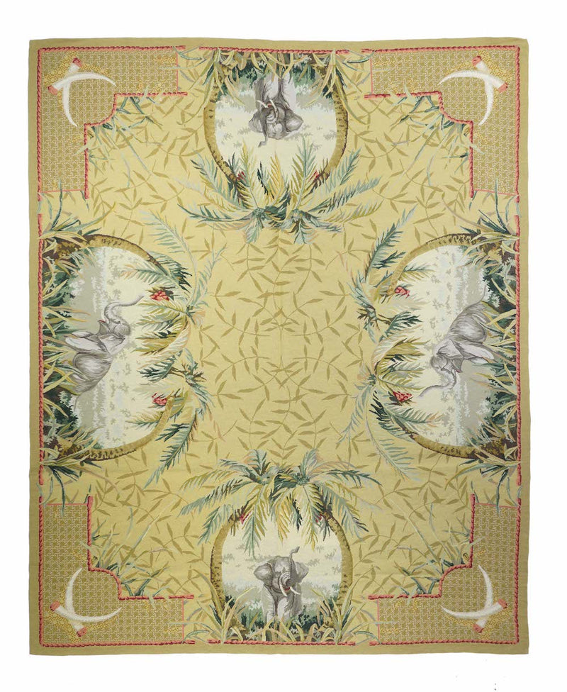 Aubusson Needle Point Wool Weave Rug 7'10'' x 9'11''
