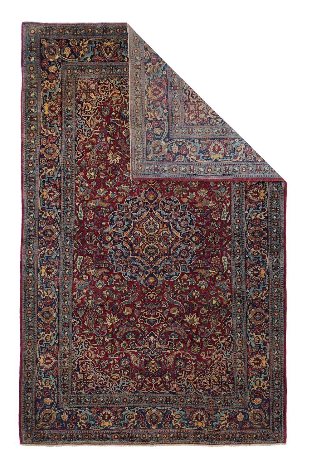 Antique  Isfahan Rug 4'4'' x 7'2''