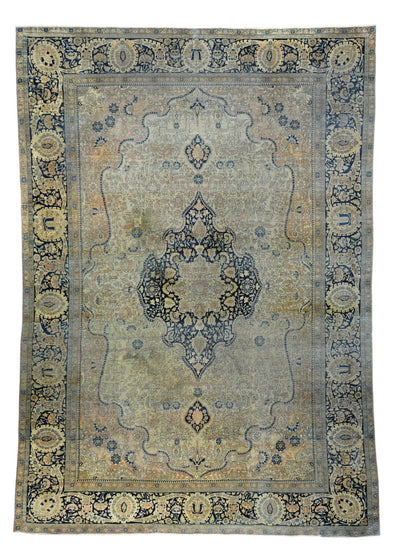 Antique Mohtasham Kashan Rug 6'11'' x 10'2''
