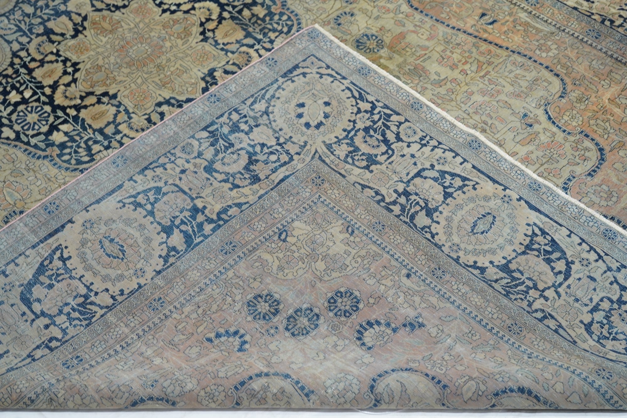 Antique Mohtasham Kashan Rug 6'11'' x 10'2''