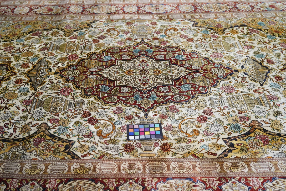 Fine  Silk Qum Rug 6'6'' x 9'10''