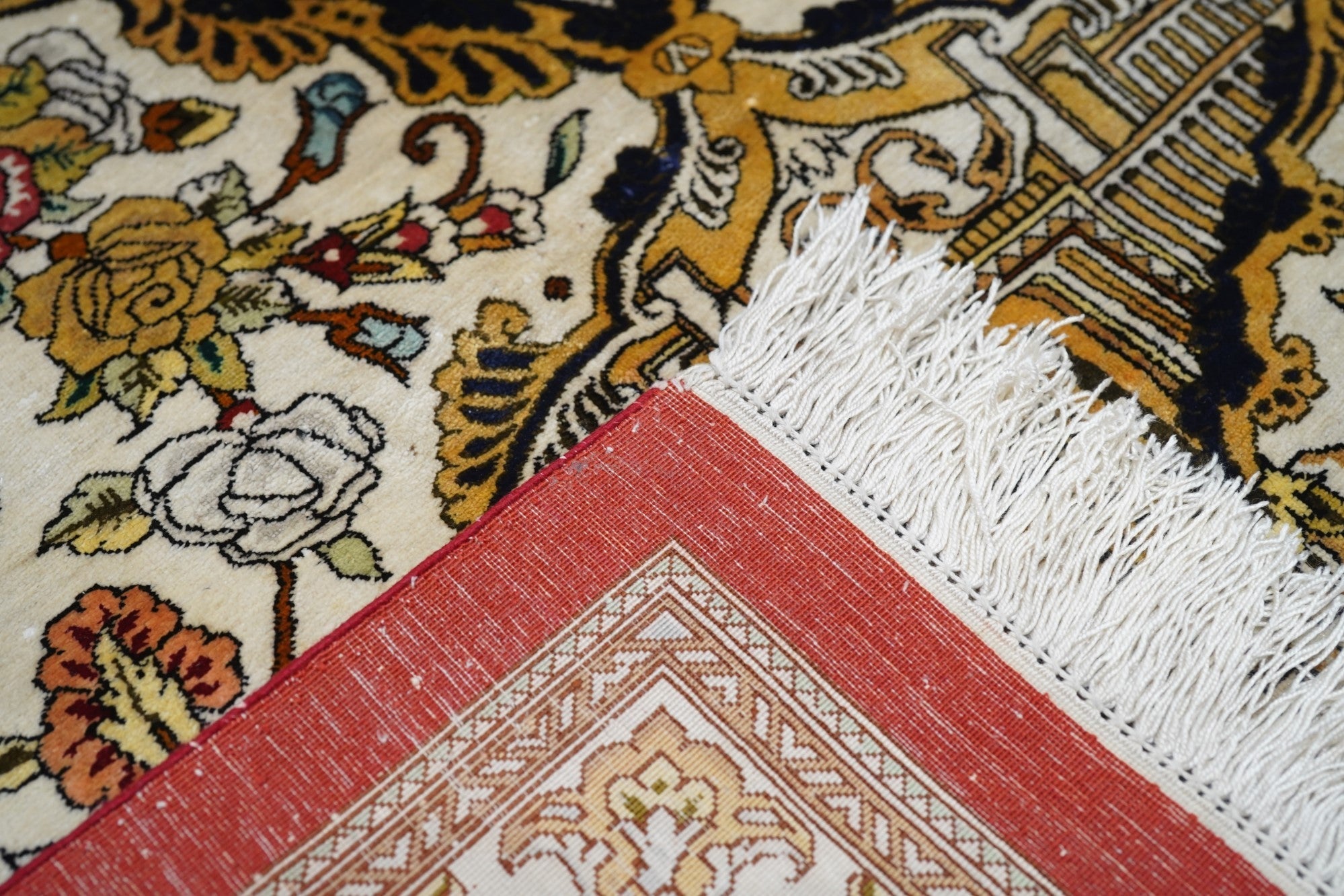 Fine  Silk Qum Rug 6'6'' x 9'10''