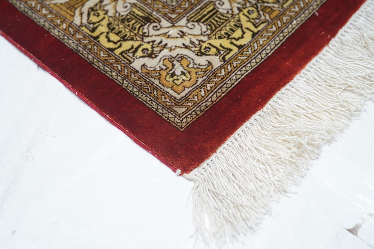 Fine  Silk Qum Rug 6'6'' x 9'10''