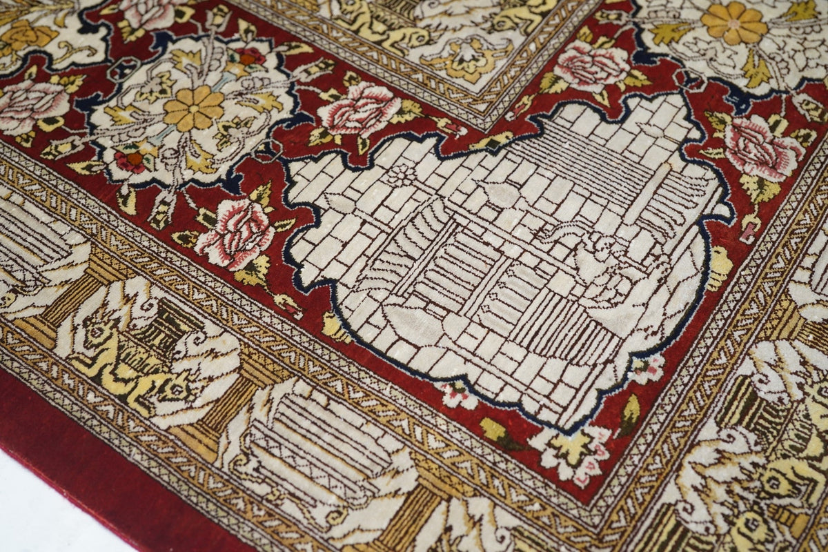 Fine  Silk Qum Rug 6'6'' x 9'10''