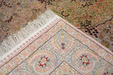 Extremely Fine Vintage Turkish Hereke Silk & Metal Rug 6' 11" x 10' 3"