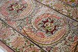 Extremely Fine Vintage Turkish Hereke Silk & Metal Rug 6' 11" x 10' 3"
