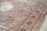 Extremely Fine Vintage Turkish Hereke Silk & Metal Rug 6' 11" x 10' 3"