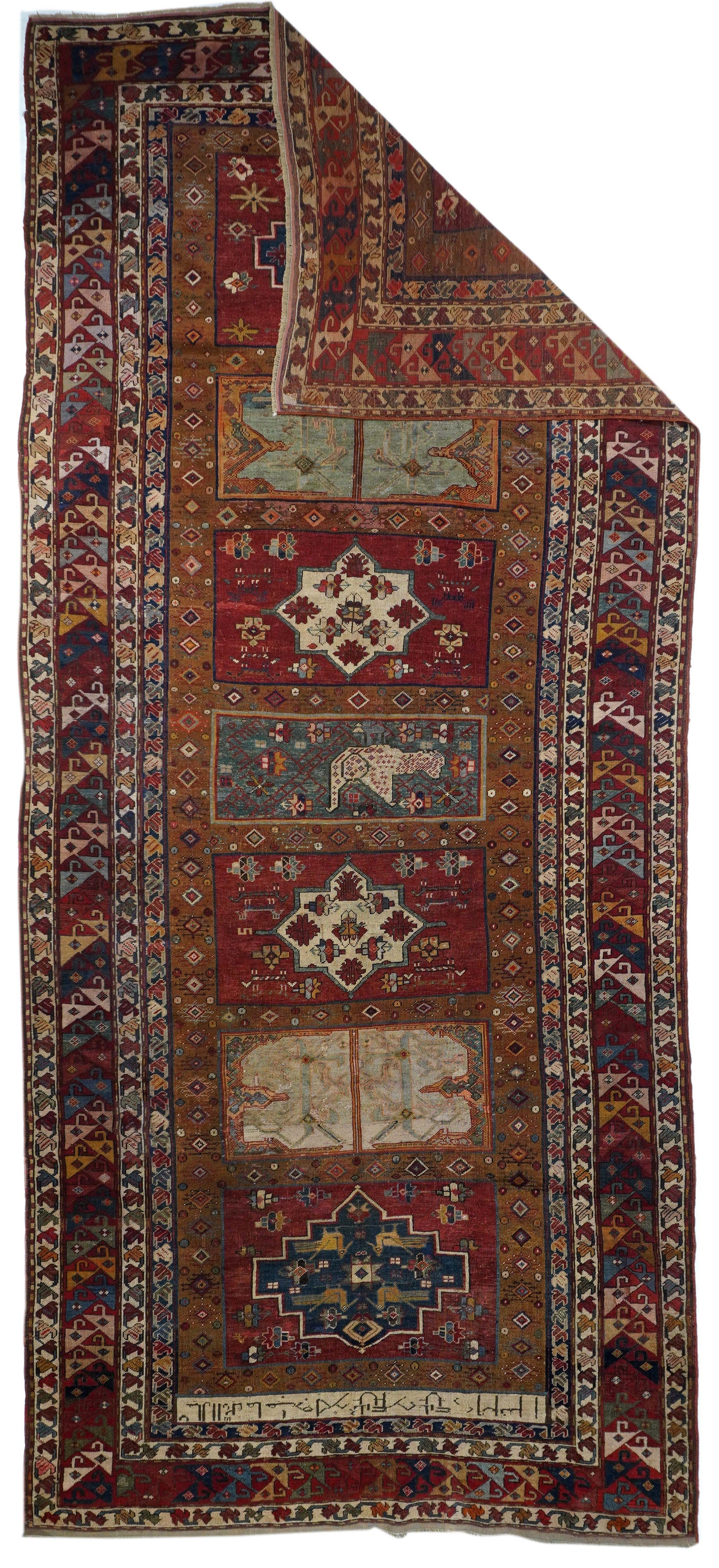 Antique Caucasian Kazak Rug 5'10'' x 13'8''