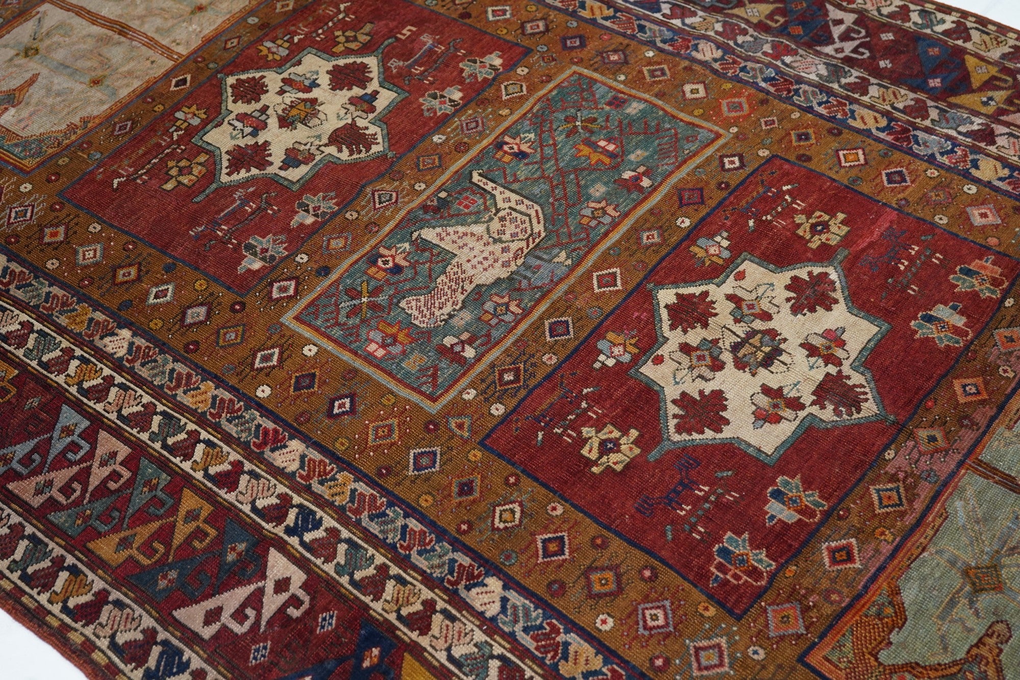 Antique Caucasian Kazak Rug 5'10'' x 13'8''