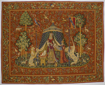 Fine Antique Belgium Chinoiserie Design Tapestry 8'9