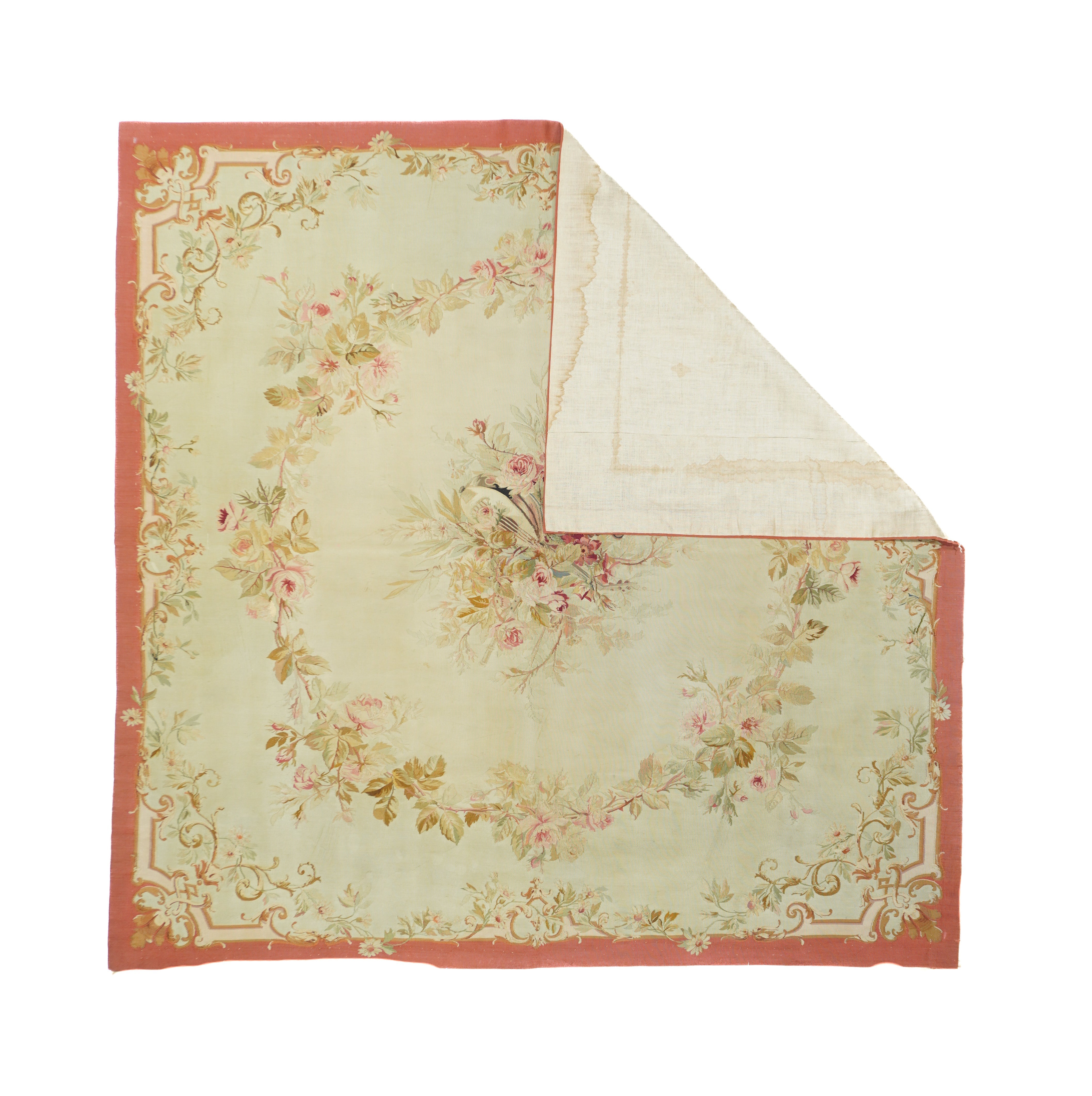 Antique Aubusson Rug 5'0'' x 5'0''