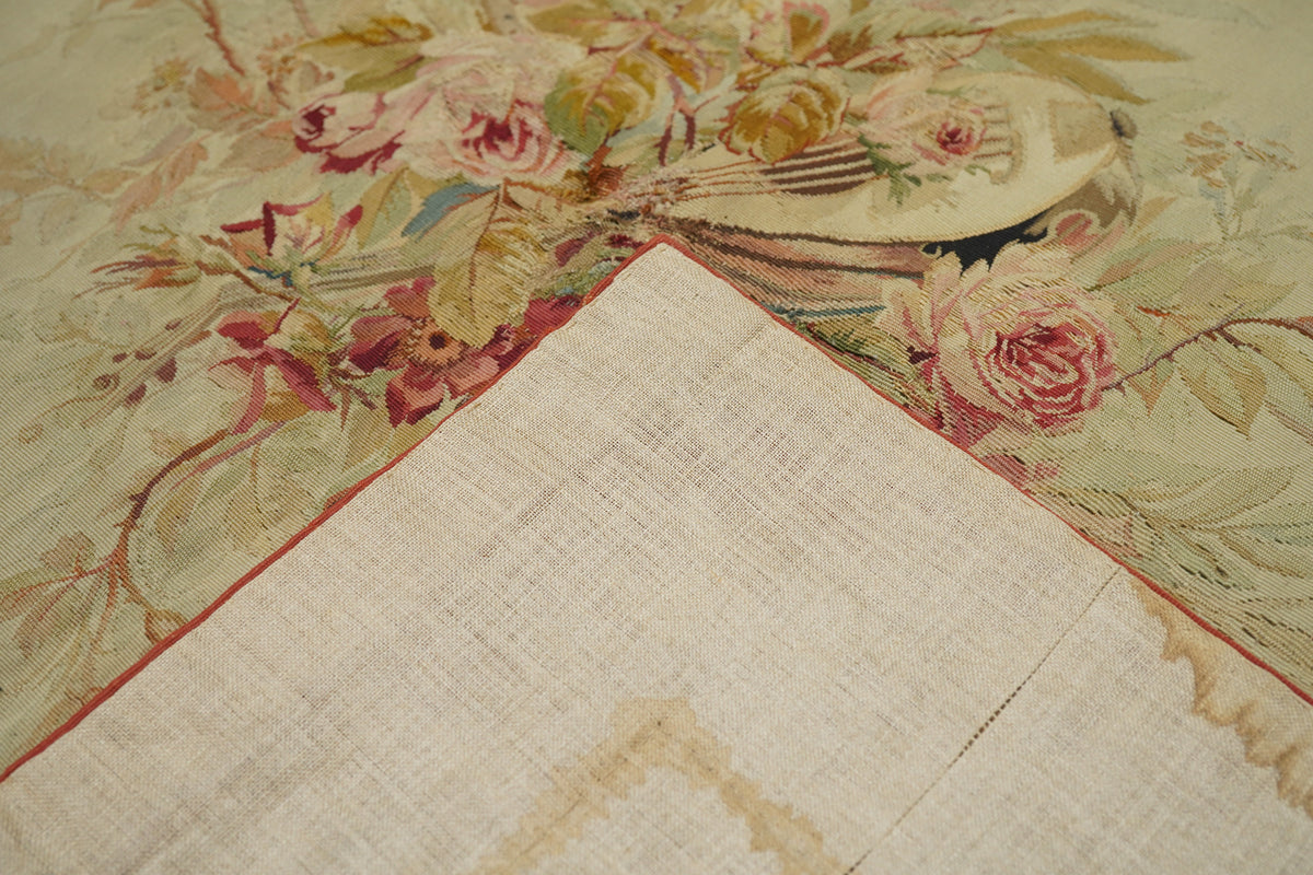 Antique Aubusson Rug 5'0'' x 5'0''