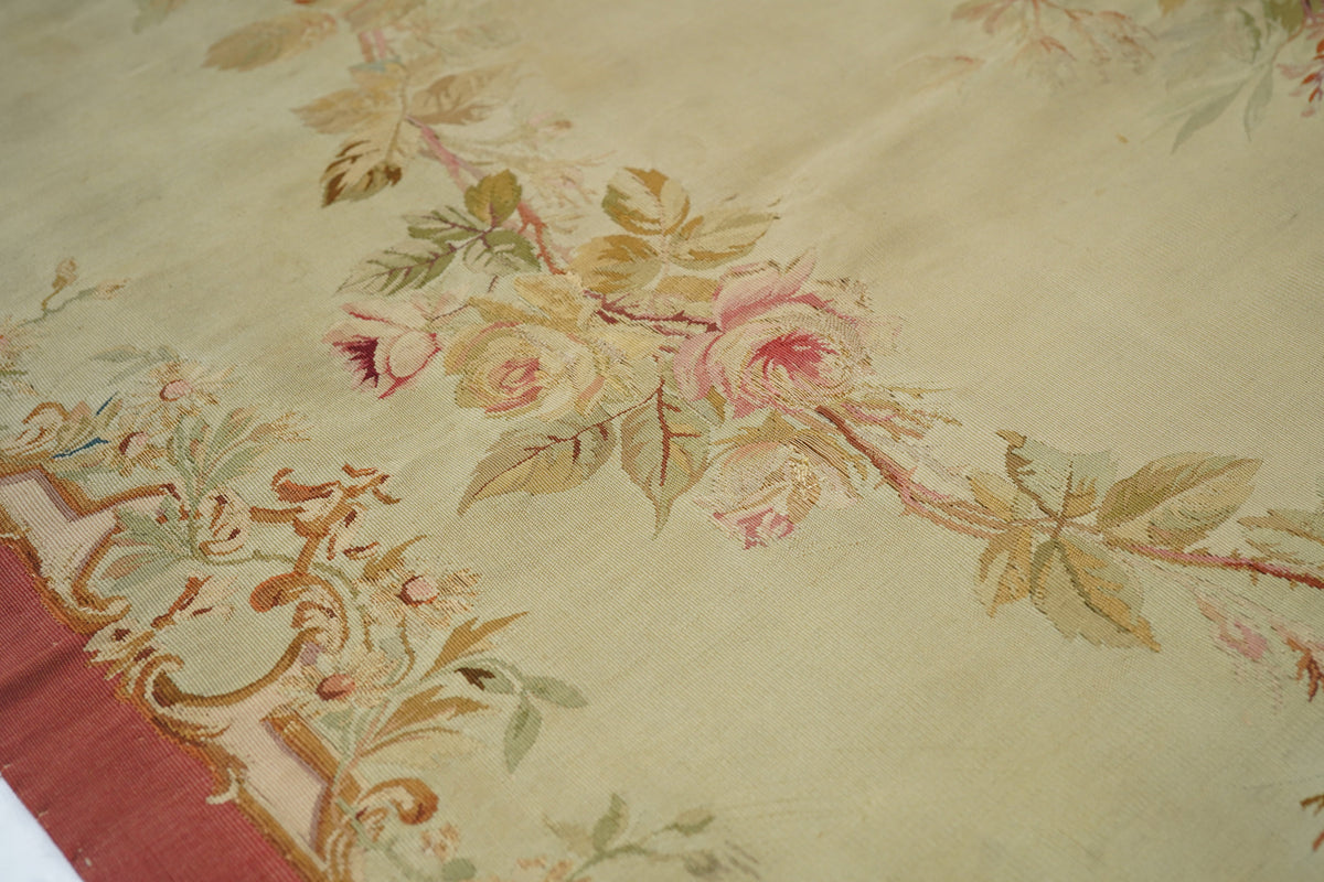 Antique Aubusson Rug 5'0'' x 5'0''